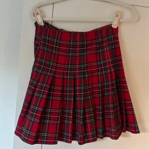 brandy melville plaid pleated skirt